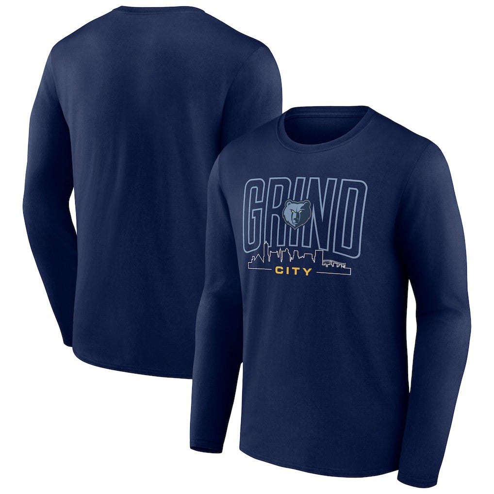 Memphis Grizzlies Huddle Long Sleeve T-Shirt - Navy discount