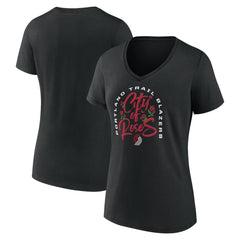Portland Trail Blazers Women's Huddle V-Neck T-Shirt - Black cheap