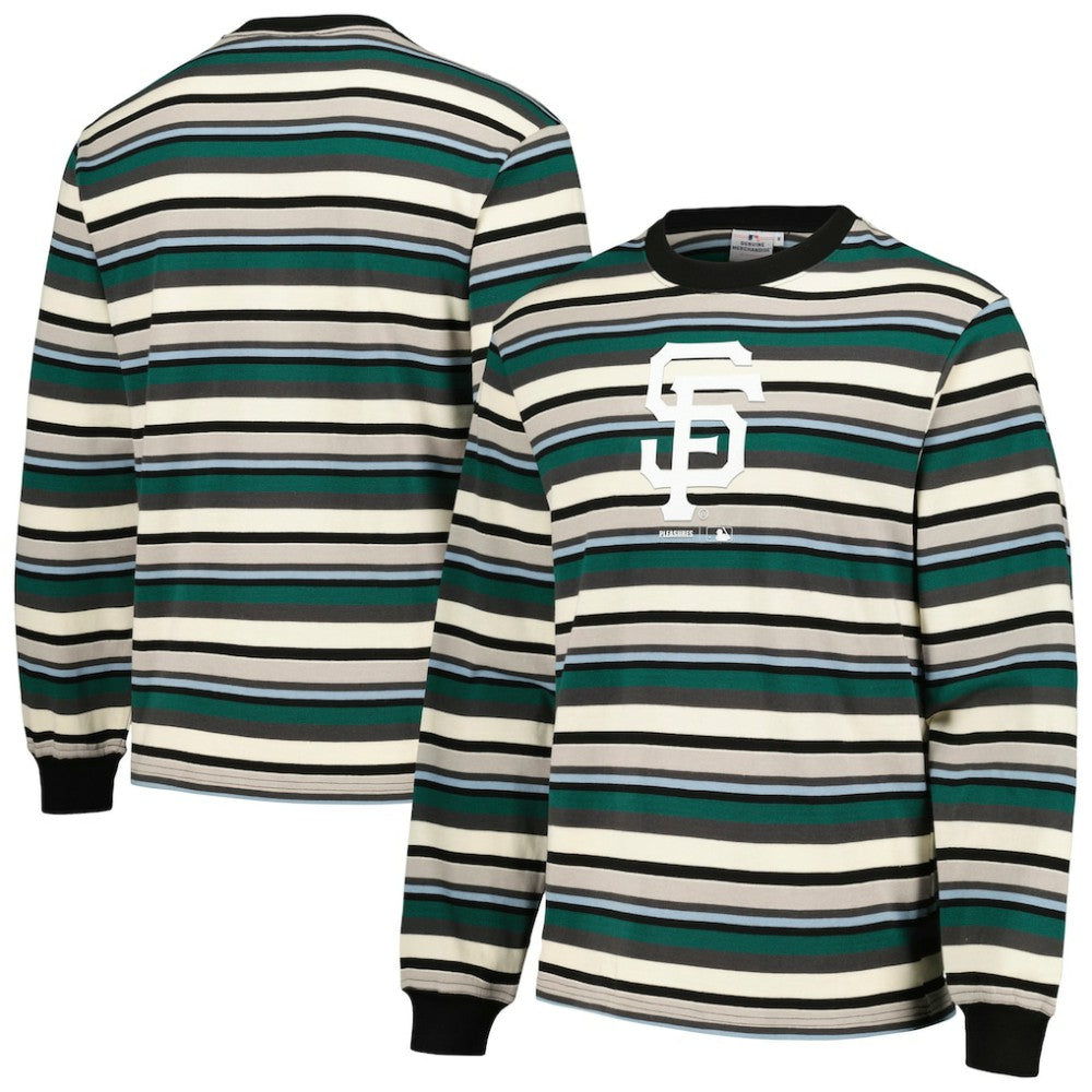 San Francisco Giants PLEASURES Ballpark Long Sleeve T-Shirt - Cream/Green