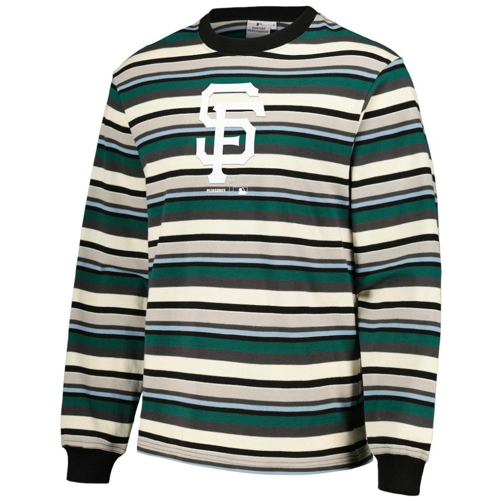San Francisco Giants PLEASURES Ballpark Long Sleeve T-Shirt - Cream/Green