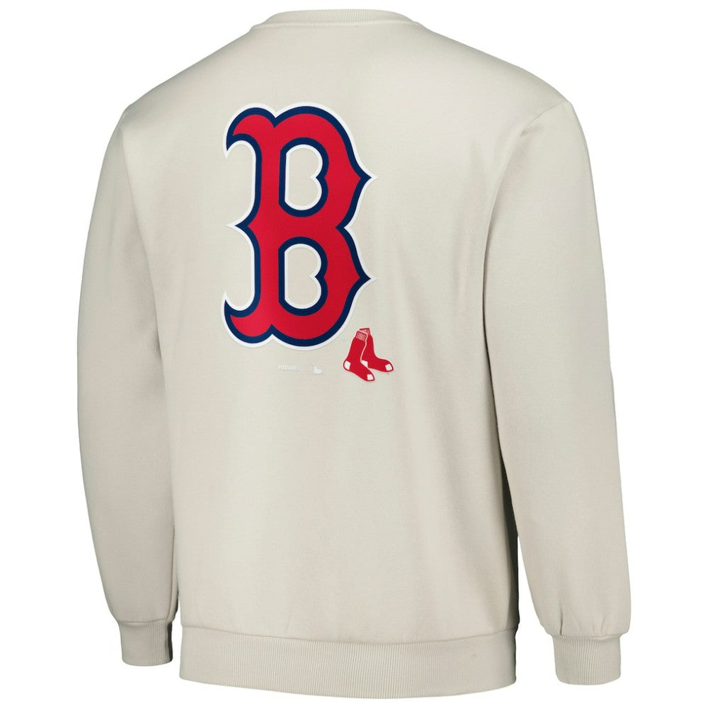 Boston Red Sox PLEASURES Ballpark Pullover Sweatshirt - Gray