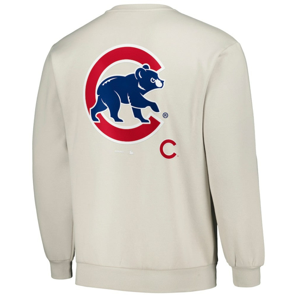 Chicago Cubs PLEASURES Ballpark Pullover Sweatshirt - Gray