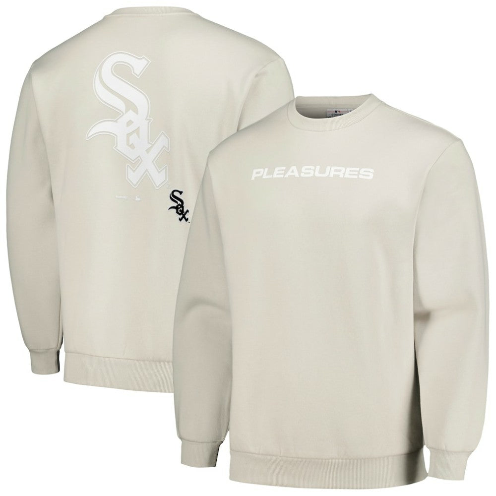 Chicago White Sox PLEASURES Ballpark Pullover Sweatshirt - Gray