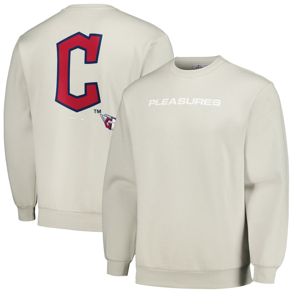 Cleveland Guardians PLEASURES Ballpark Pullover Sweatshirt - Gray