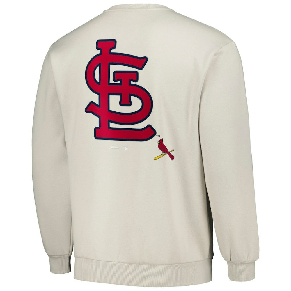 St. Louis Cardinals PLEASURES Ballpark Pullover Sweatshirt - Gray