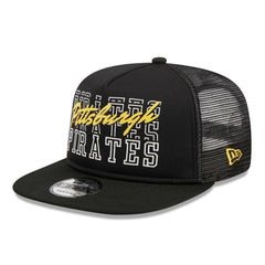 Pittsburgh Pirates  Street Team A-Frame Trucker 9FIFTY Snapback Hat - Black | New Era