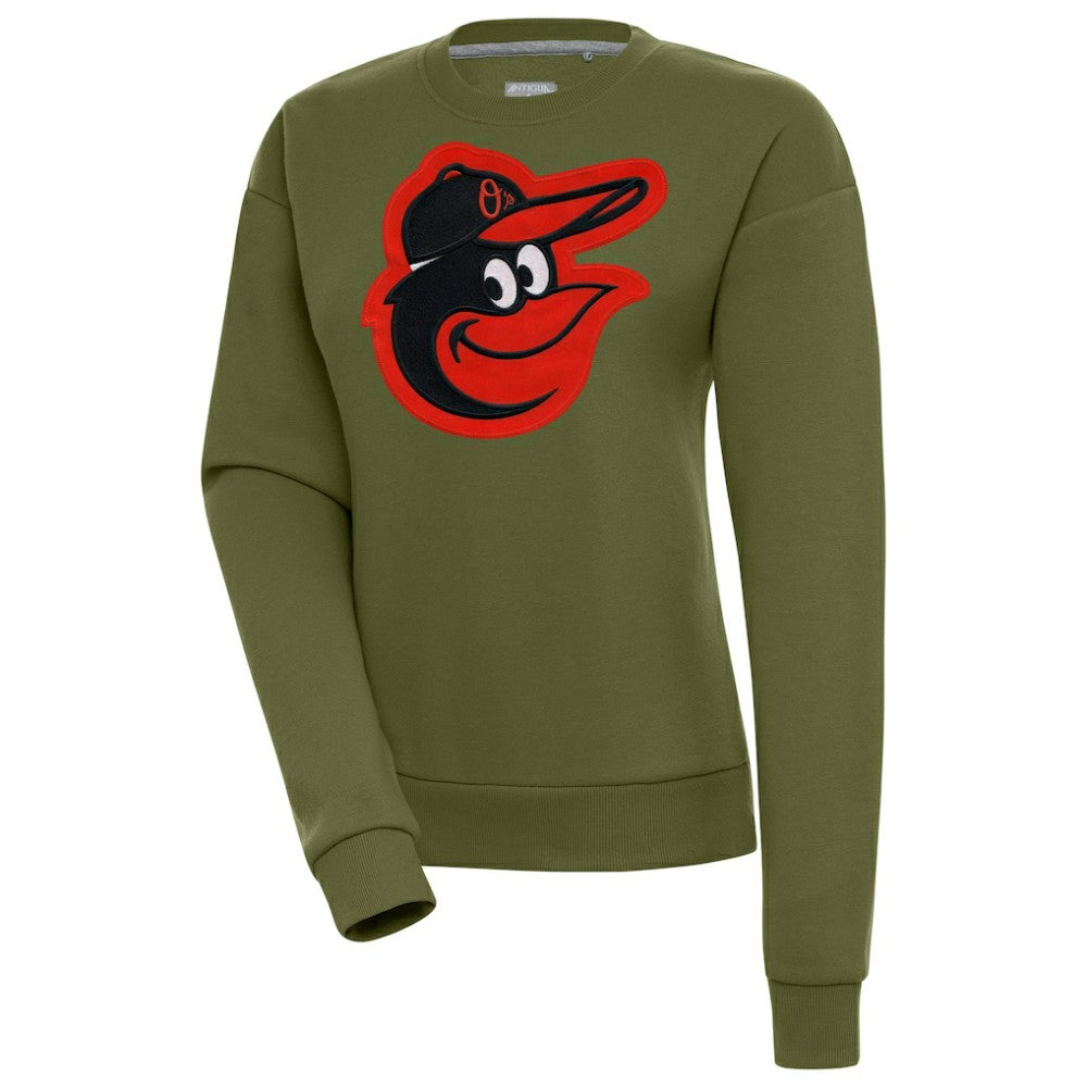 Baltimore Orioles Antigua Women's Victory Pullover Sweatshirt - Olive