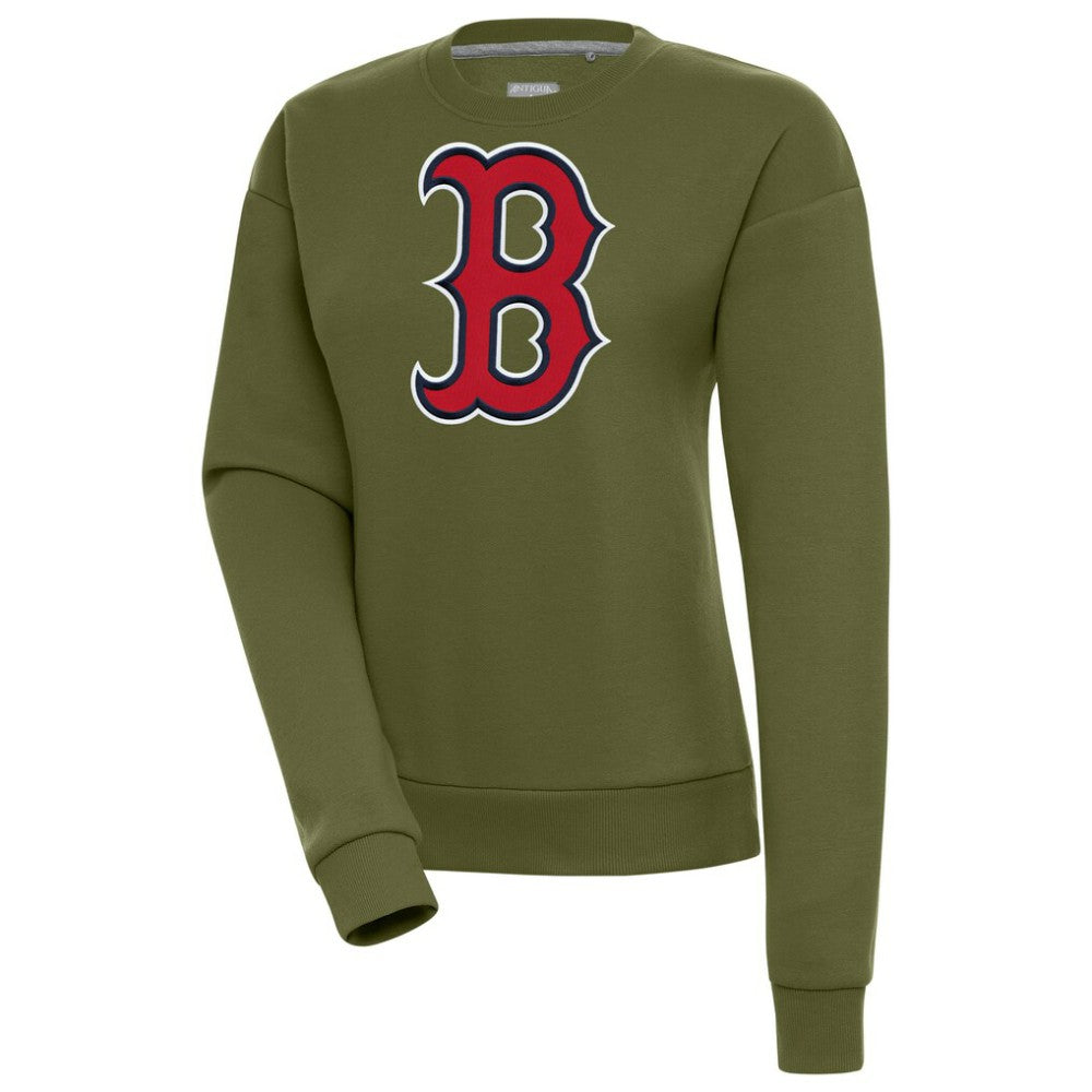 Boston Red Sox Antigua Women's Victory Pullover Sweatshirt - Olive