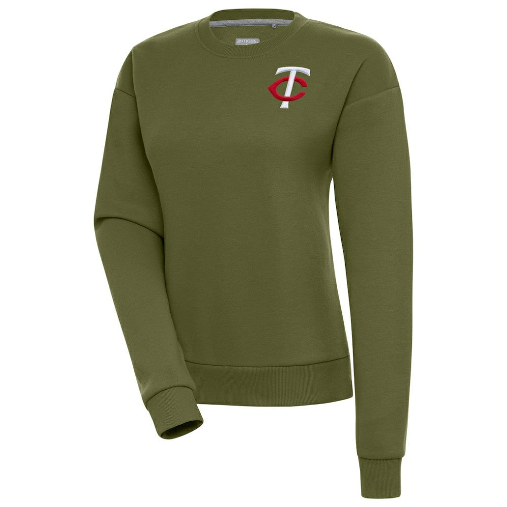 Minnesota Twins Antigua Women's Victory Pullover Sweatshirt - Olive