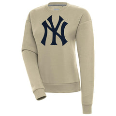New York Yankees Antigua Women's Victory Pullover Sweatshirt - Khaki