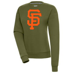 San Francisco Giants Antigua Women's Victory Pullover Sweatshirt - Olive