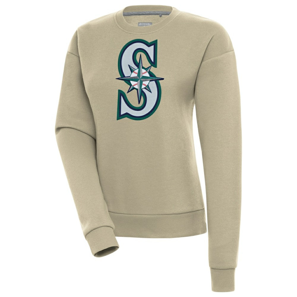Seattle Mariners Antigua Women's Victory Pullover Sweatshirt - Khaki