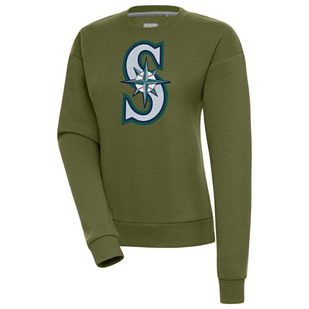 Seattle Mariners Antigua Women's Victory Pullover Sweatshirt - Olive