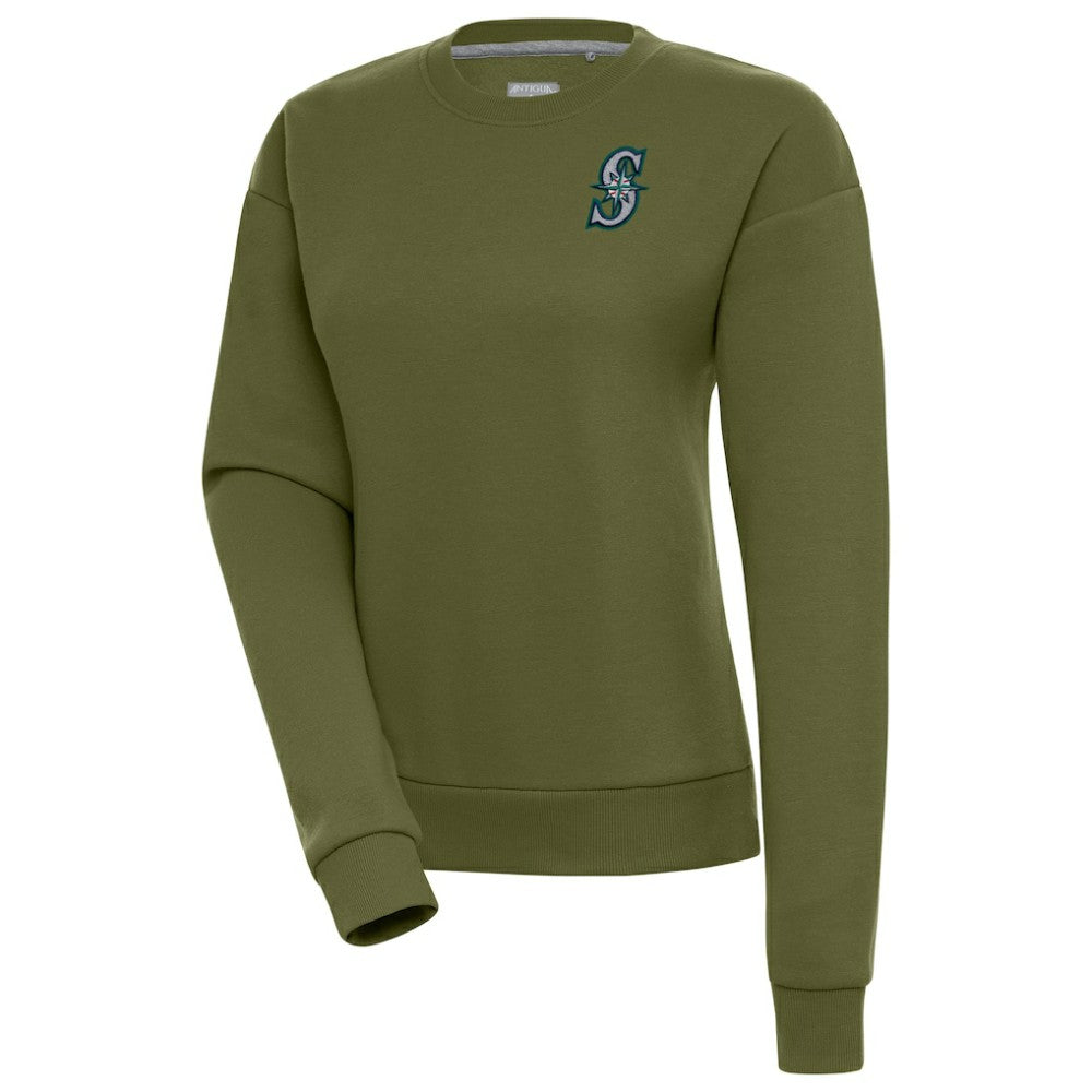 Seattle Mariners Antigua Women's Victory Pullover Sweatshirt - Olive