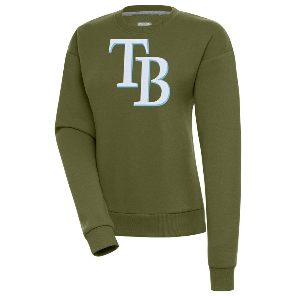 Tampa Bay Rays Antigua Women's Victory Pullover Sweatshirt - Olive