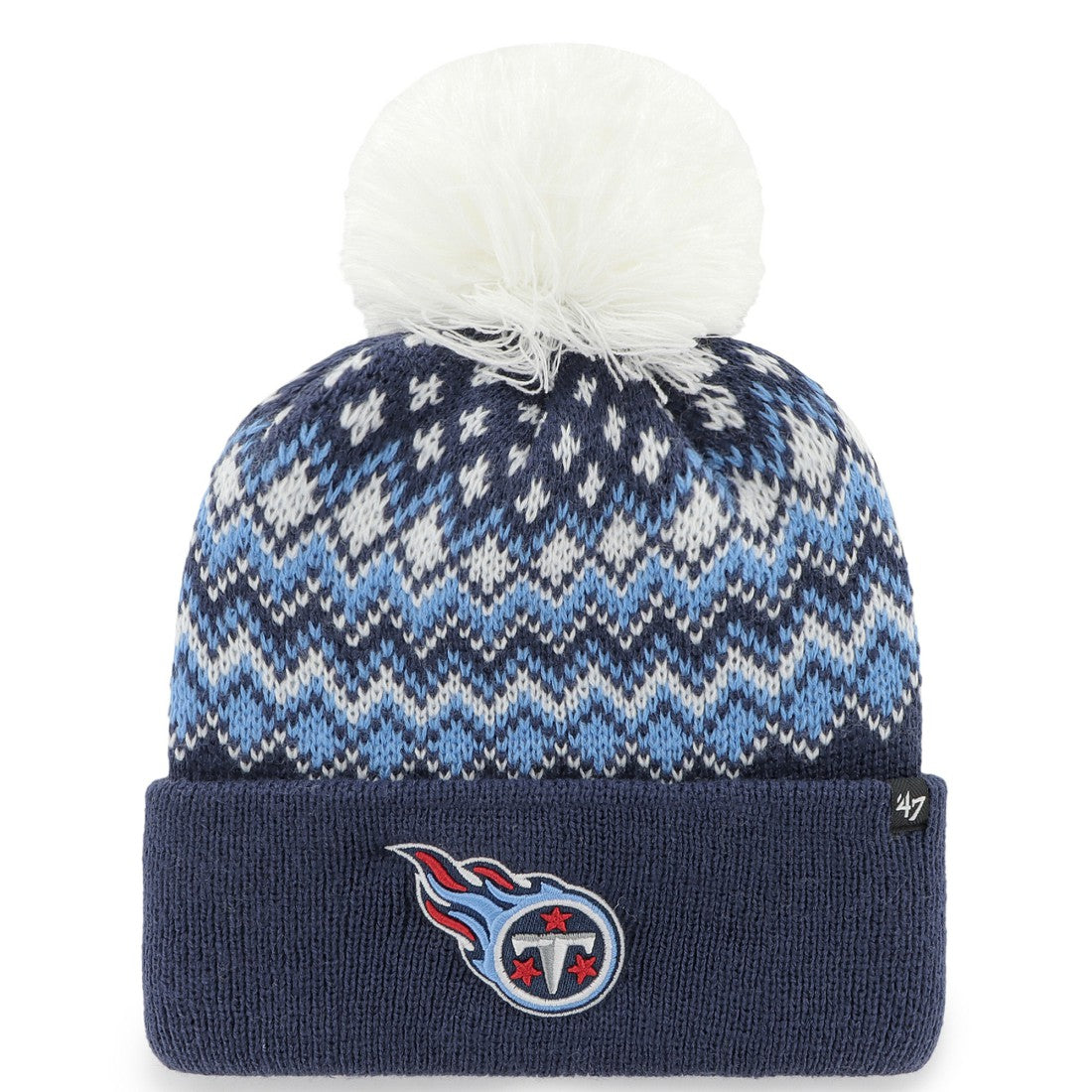 NFL Tennessee Titans '47 Women's Elsa Cuffed Knit Hat with Pom