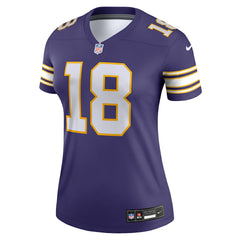 NFL Minnesota Vikings Justin Jefferson  Women's Alternate Legend Player Performance Top