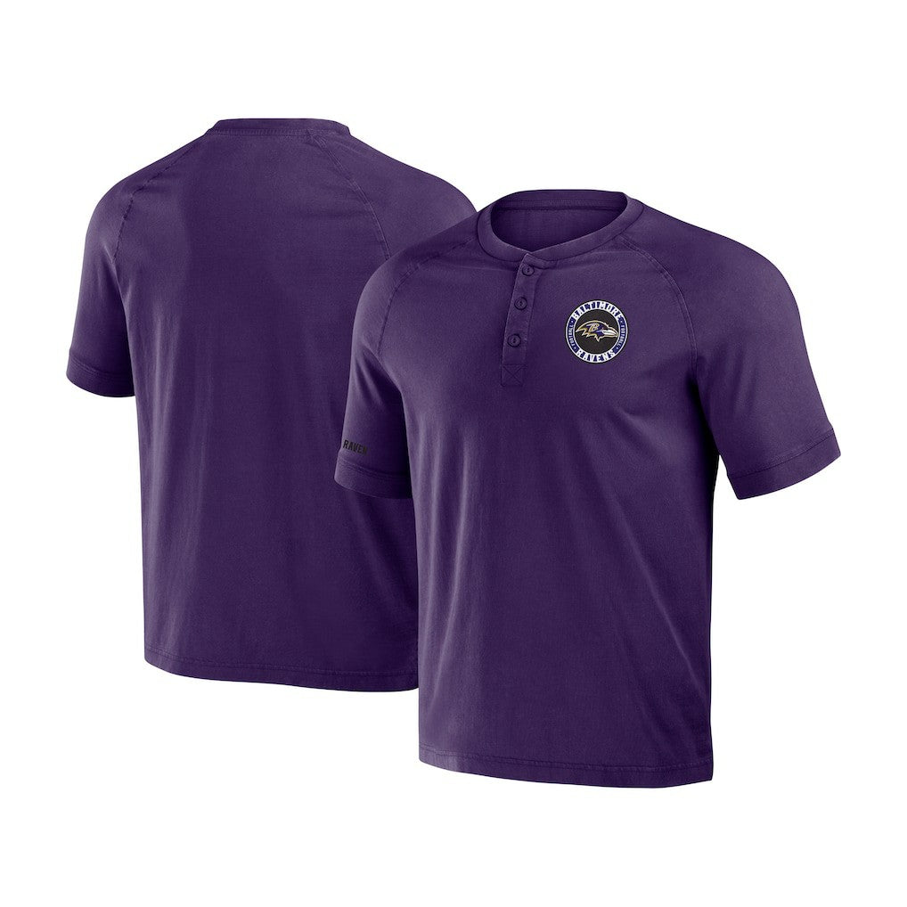 NFL Baltimore Ravens NFL x Darius Rucker Collection Washed Raglan Henley T-Shirt