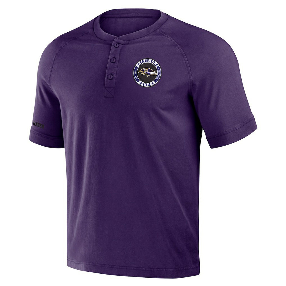 NFL Baltimore Ravens NFL x Darius Rucker Collection Washed Raglan Henley T-Shirt