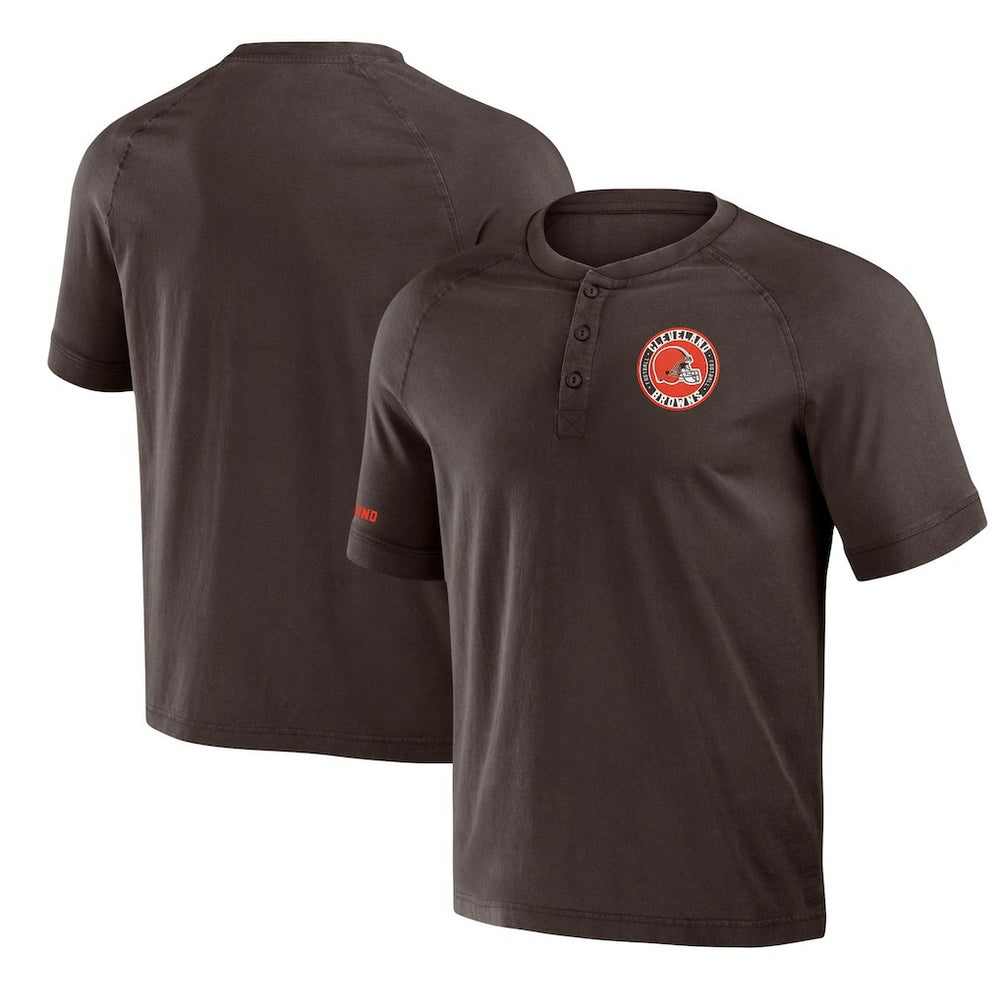 NFL Cleveland Browns NFL x Darius Rucker Collection Washed Raglan Henley T-Shirt