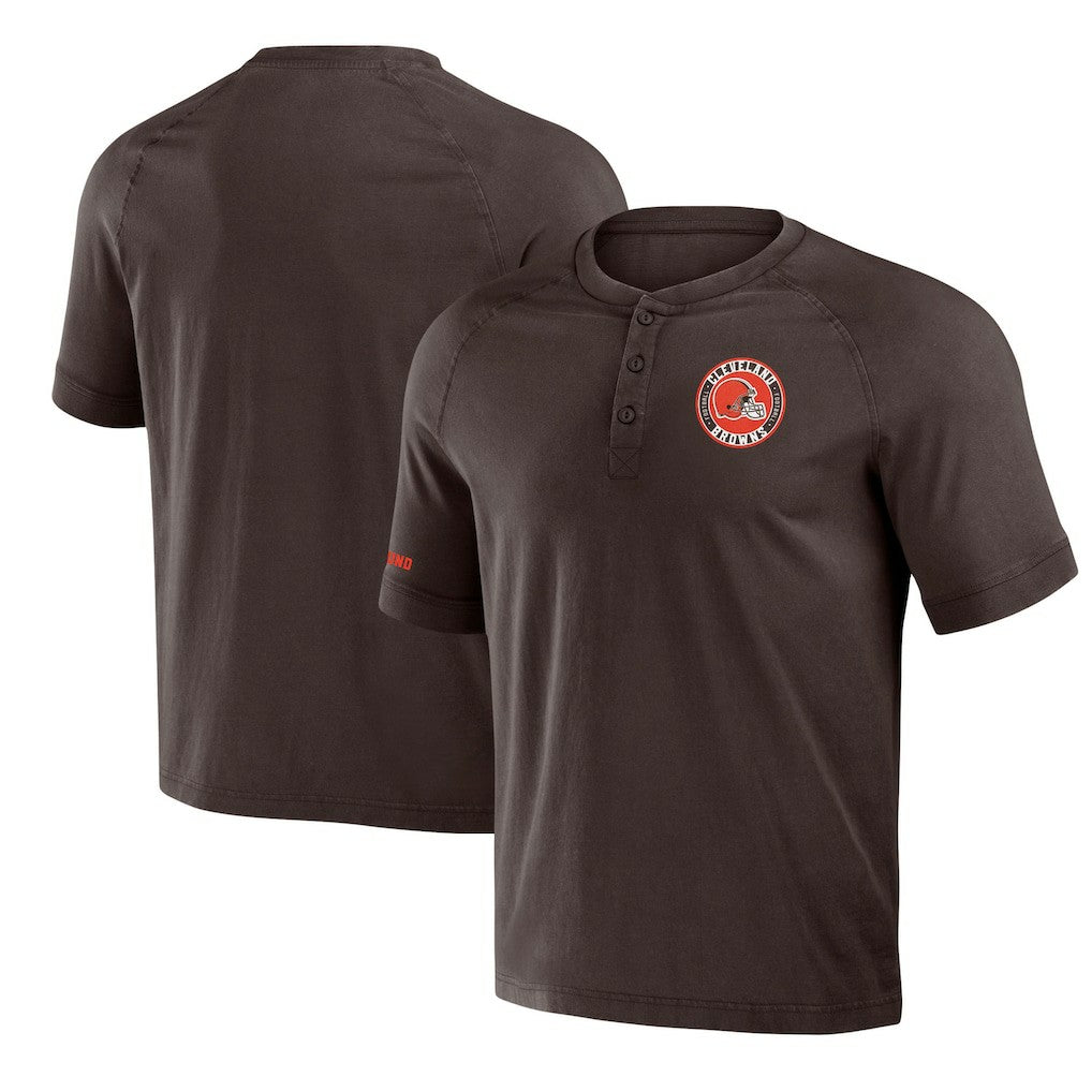 NFL Cleveland Browns NFL x Darius Rucker Collection Washed Raglan Henley T-Shirt