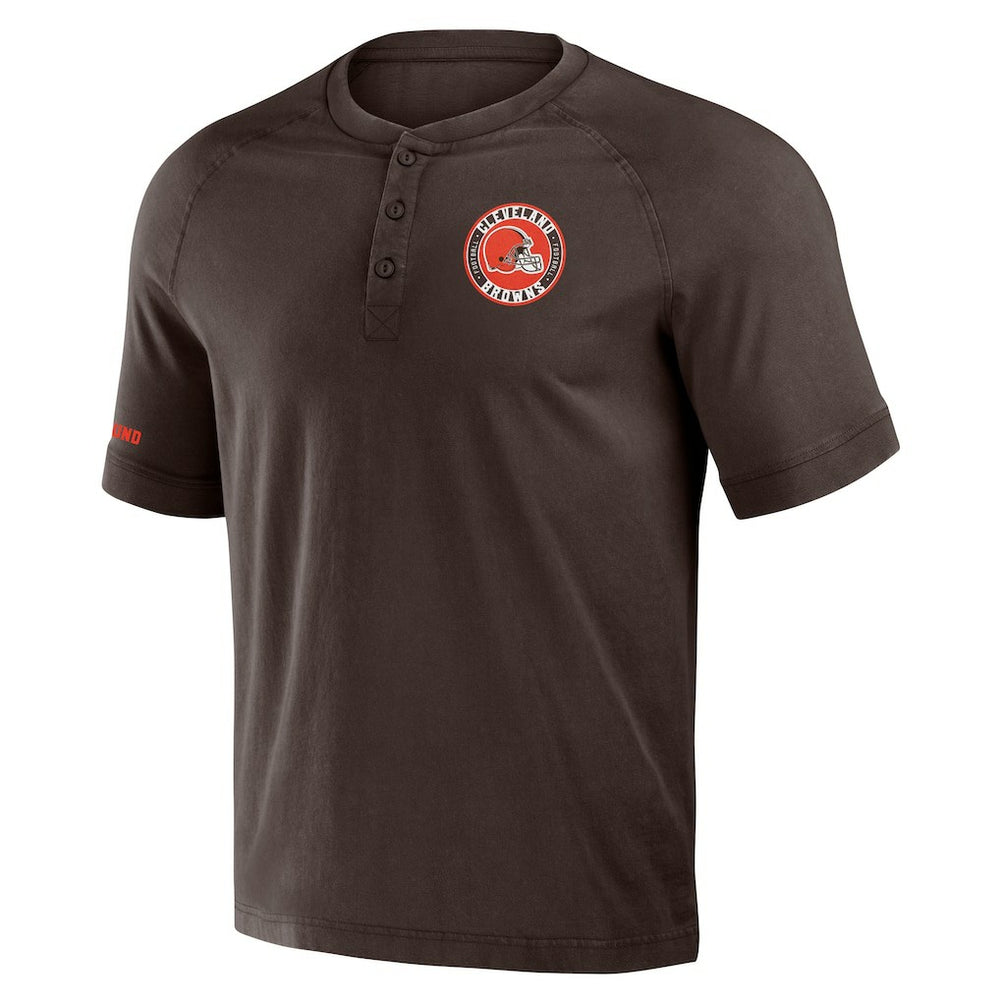 NFL Cleveland Browns NFL x Darius Rucker Collection Washed Raglan Henley T-Shirt