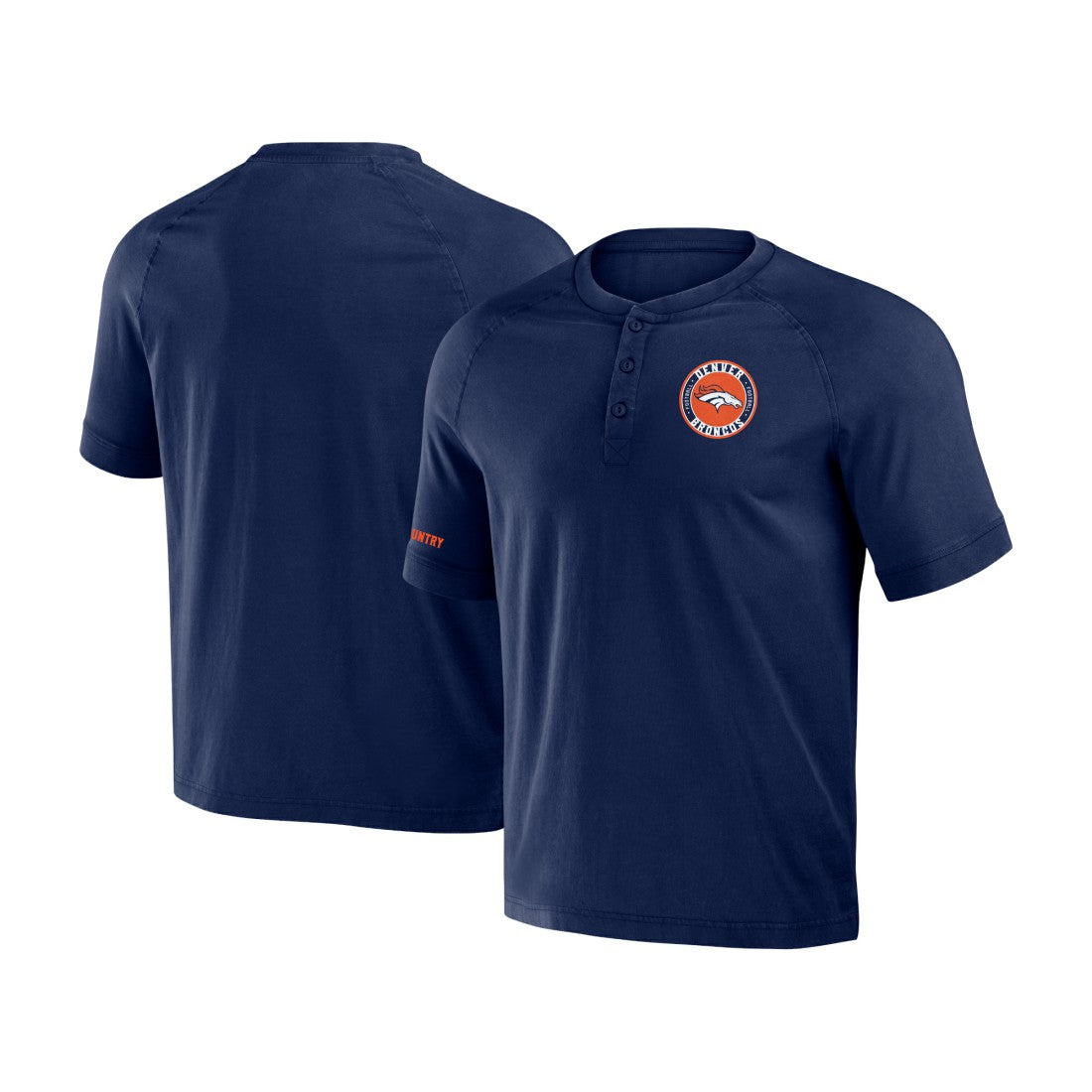 NFL Denver Broncos NFL x Darius Rucker Collection Washed Raglan Henley T-Shirt
