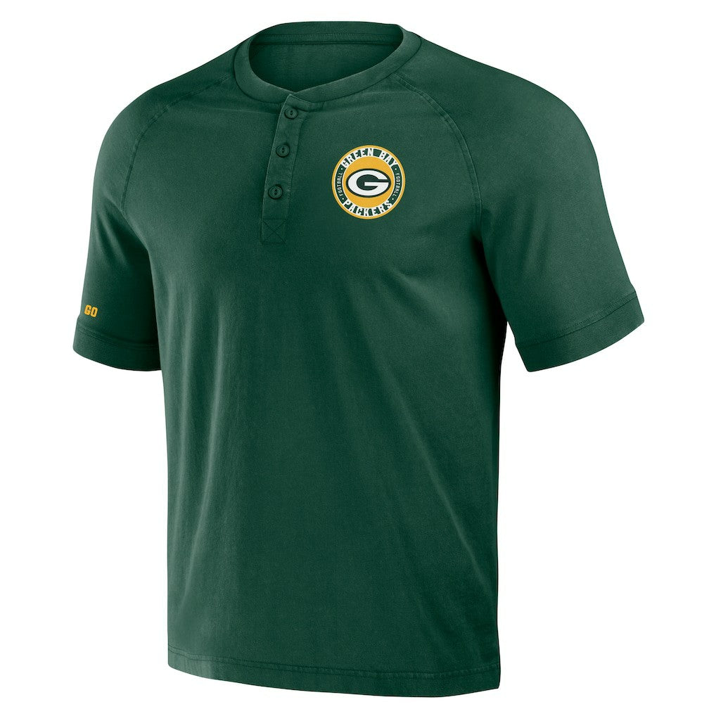 NFL Green Bay Packers NFL x Darius Rucker Collection Washed Raglan Henley T-Shirt