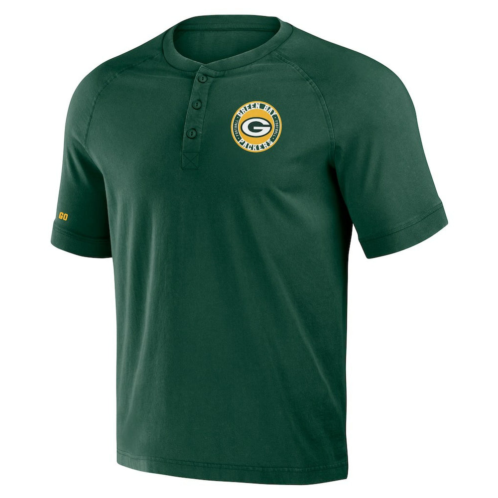 NFL Green Bay Packers NFL x Darius Rucker Collection Washed Raglan Henley T-Shirt