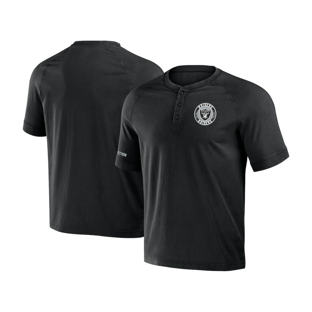 NFL Las Vegas Raiders NFL x Darius Rucker Collection Washed Raglan Henley T-Shirt