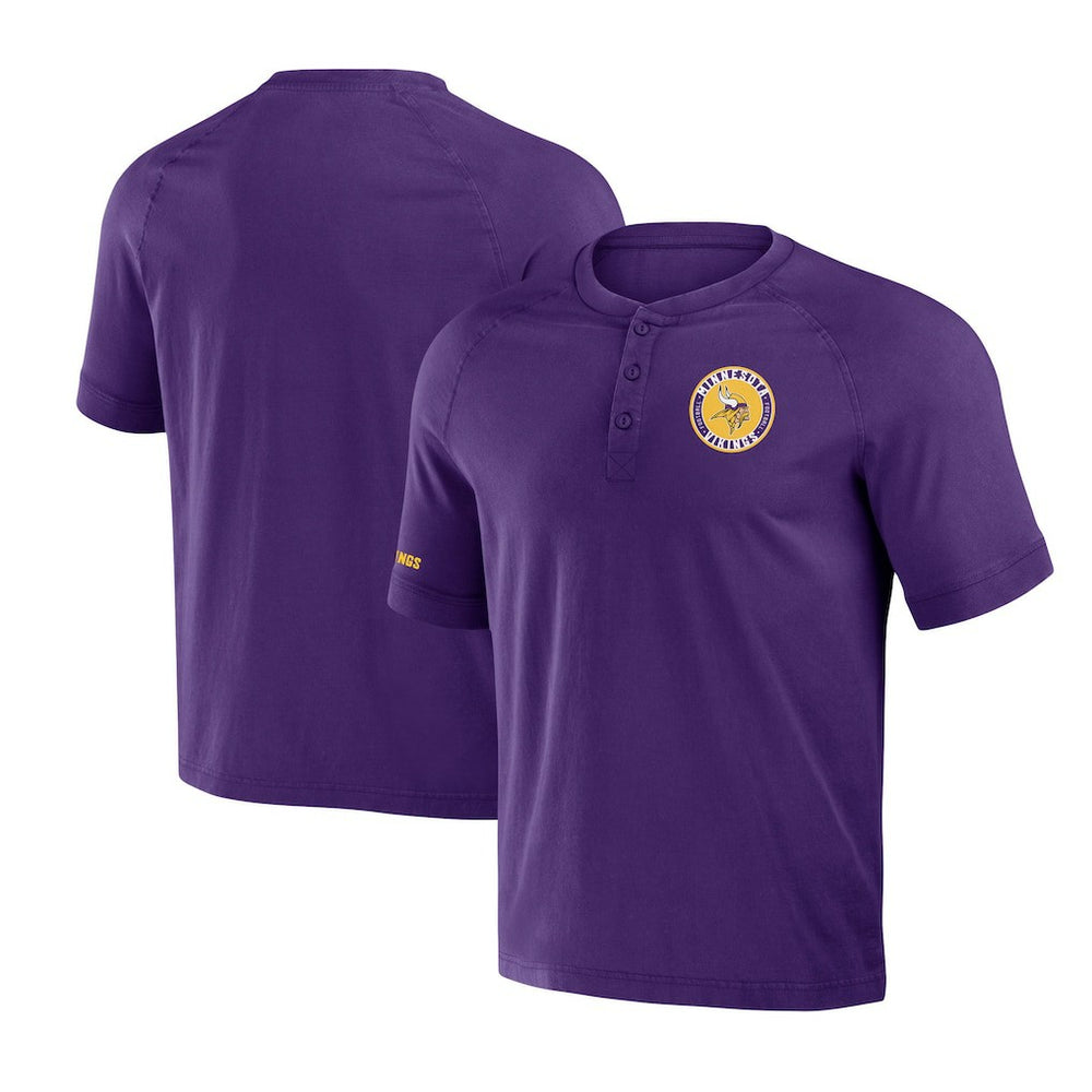 NFL Minnesota Vikings NFL x Darius Rucker Collection Washed Raglan Henley T-Shirt
