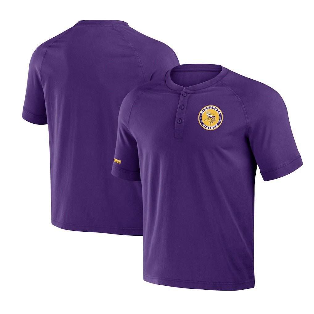 NFL Minnesota Vikings NFL x Darius Rucker Collection Washed Raglan Henley T-Shirt