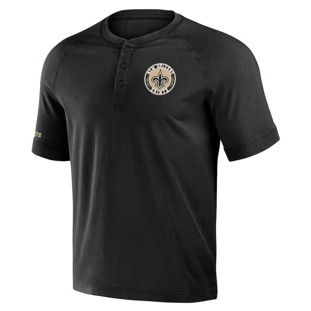 NFL New Orleans Saints NFL x Darius Rucker Collection Washed Raglan Henley T-Shirt
