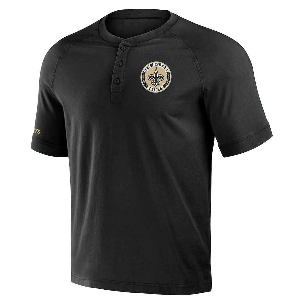 NFL New Orleans Saints NFL x Darius Rucker Collection Washed Raglan Henley T-Shirt