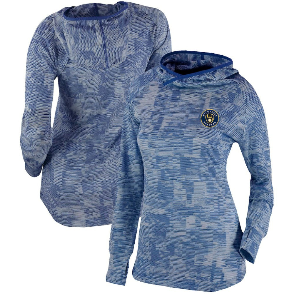 Milwaukee Brewers Women's Omni-Wick Sunday Ball Pullover Hoodie - Navy | Columbia
