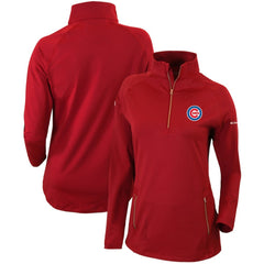 Chicago Cubs Women's Omni-Wick Outward Nine Quarter-Zip Pullover Top - Red | Columbia