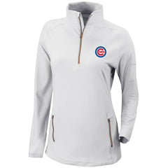 Chicago Cubs Women's Omni-Wick Outward Nine Quarter-Zip Pullover Top - White | Columbia