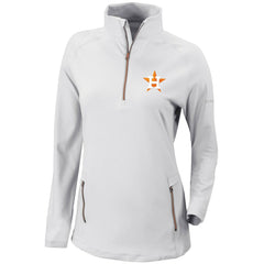 Houston Astros Women's Omni-Wick Outward Nine Quarter-Zip Pullover Top - White | Columbia