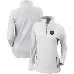 Milwaukee Brewers Women's Omni-Wick Outward Nine Quarter-Zip Pullover Top - White | Columbia