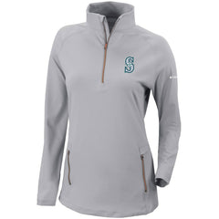 Seattle Mariners Women's Omni-Wick Outward Nine Quarter-Zip Pullover Top - Gray | Columbia