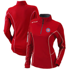 Chicago Cubs Women's Omni-Wick Shotgun Quarter-Zip Pullover Top - Red | Columbia