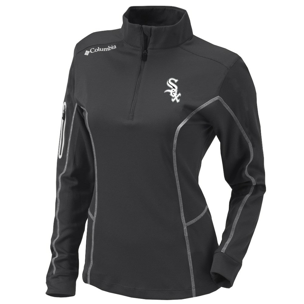 Chicago White Sox Women's Omni-Wick Shotgun Quarter-Zip Pullover Top - Charcoal | Columbia