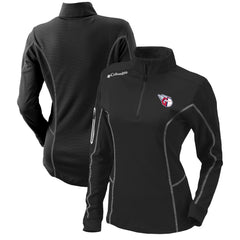 Cleveland Guardians Women's Omni-Wick Shotgun Quarter-Zip Pullover Top - Black | Columbia