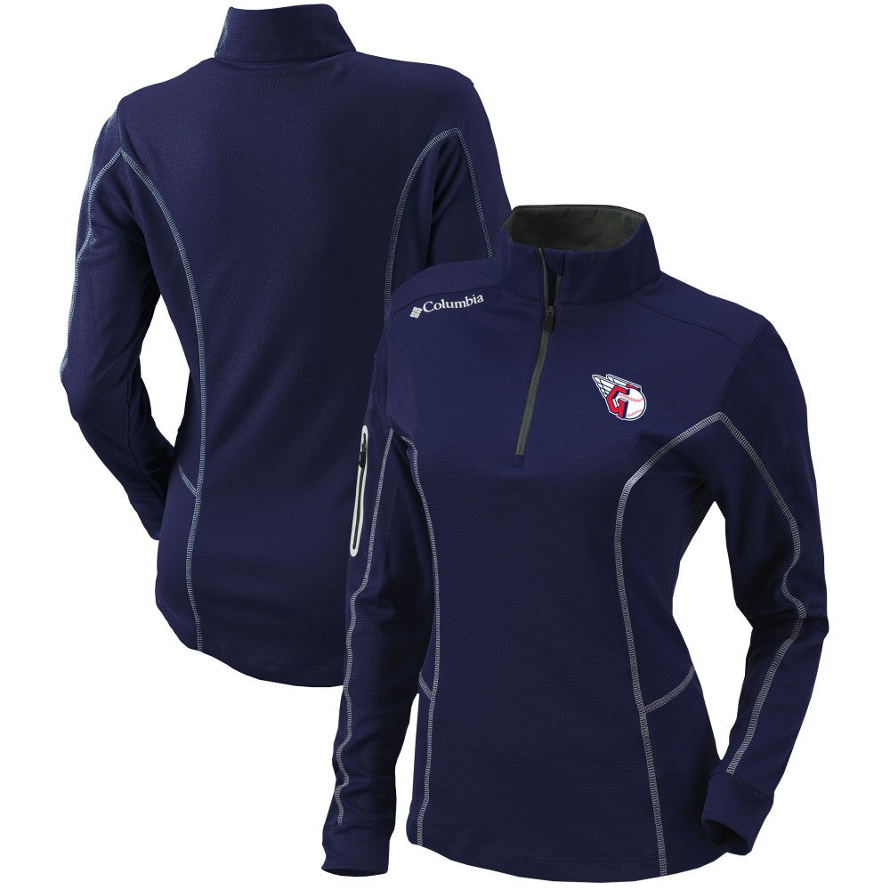 Cleveland Guardians Women's Omni-Wick Shotgun Quarter-Zip Pullover Top - Navy | Columbia