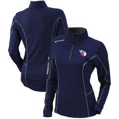 Cleveland Guardians Women's Omni-Wick Shotgun Quarter-Zip Pullover Top - Navy | Columbia