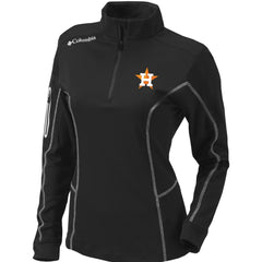 Houston Astros Women's Omni-Wick Shotgun Quarter-Zip Pullover Top - Black | Columbia