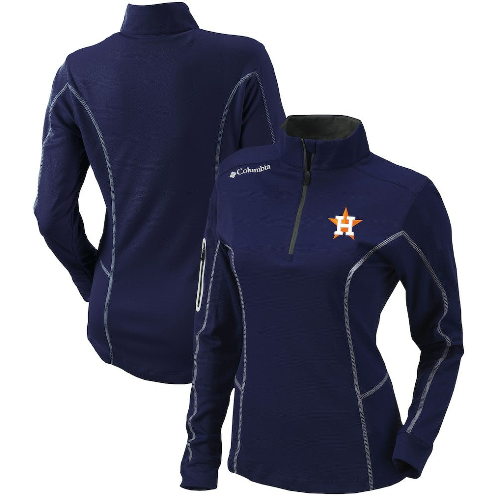 Houston Astros Women's Omni-Wick Shotgun Quarter-Zip Pullover Top - Navy | Columbia