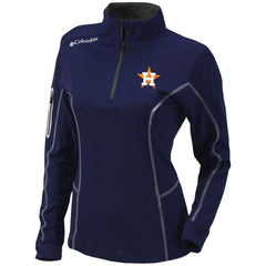 Houston Astros Women's Omni-Wick Shotgun Quarter-Zip Pullover Top - Navy | Columbia