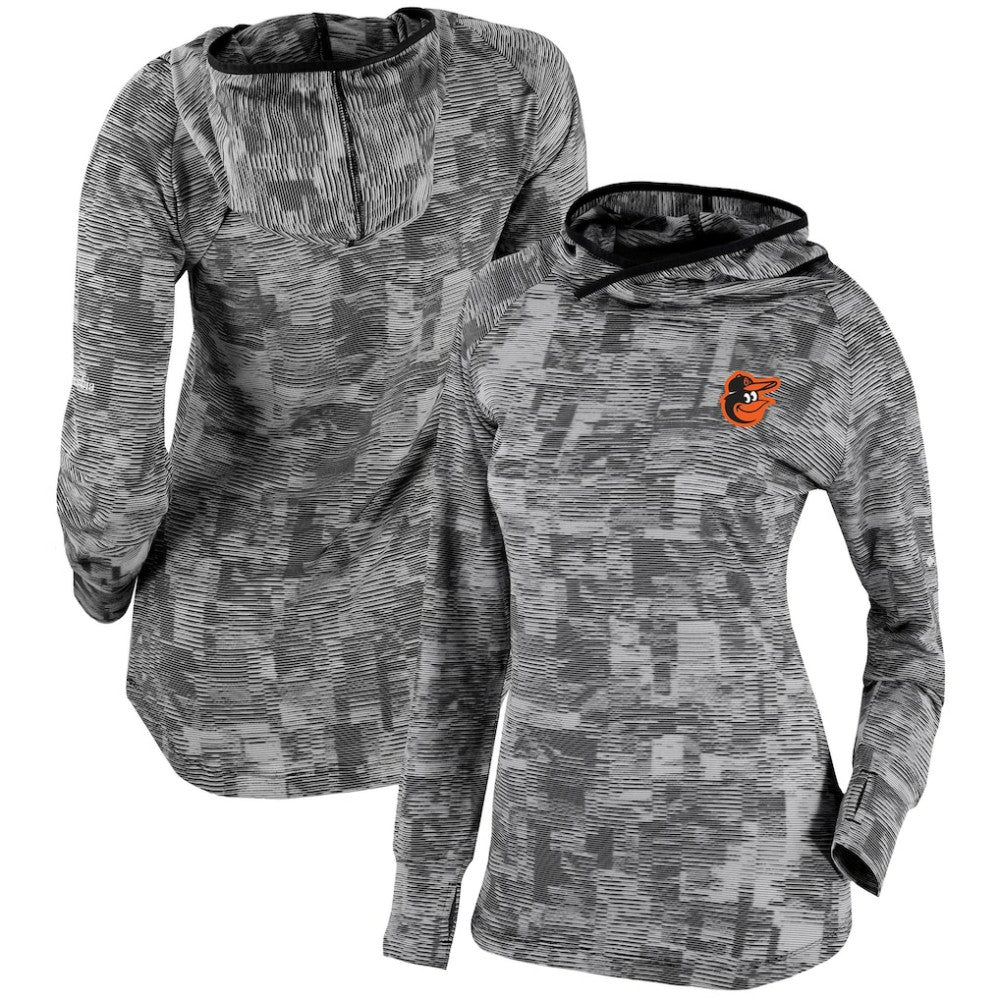 Baltimore Orioles Women's Omni-Wick Sunday Ball Pullover Hoodie - Black | Columbia