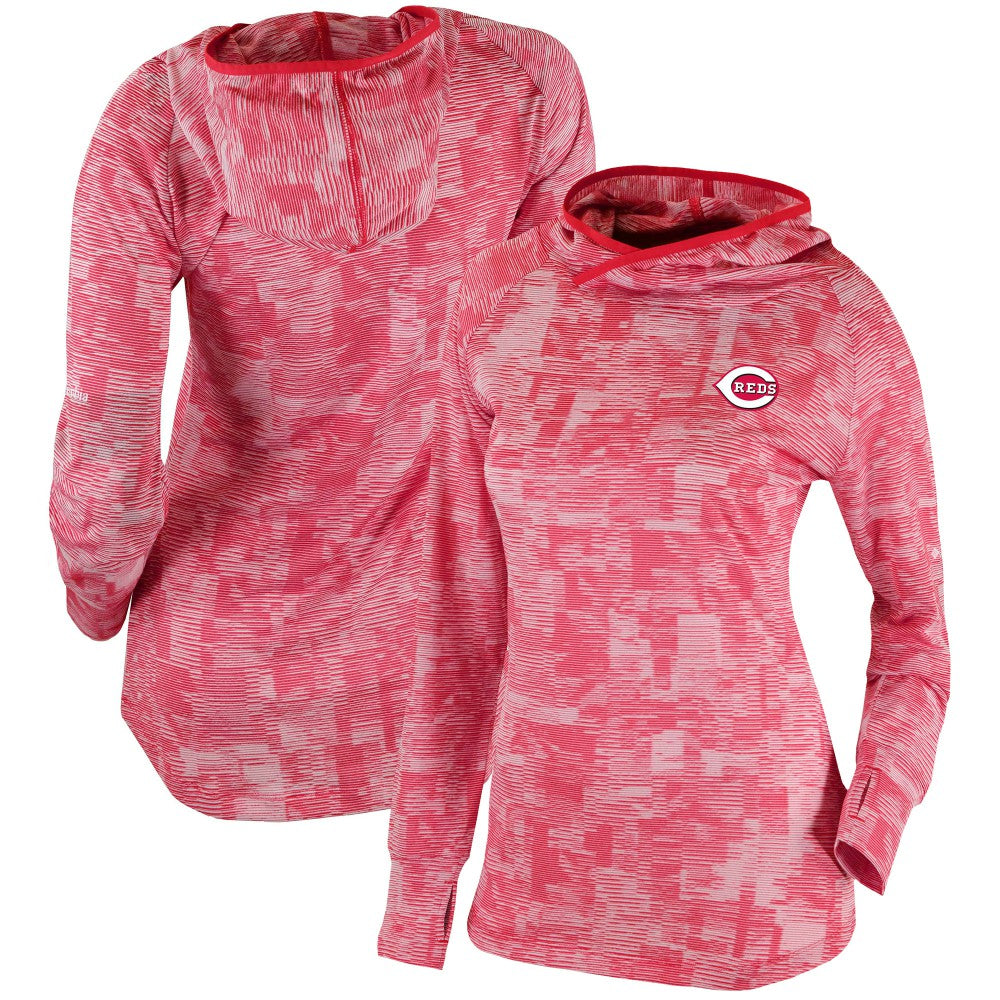 Cincinnati Reds Women's Omni-Wick Sunday Ball Pullover Hoodie - Red | Columbia